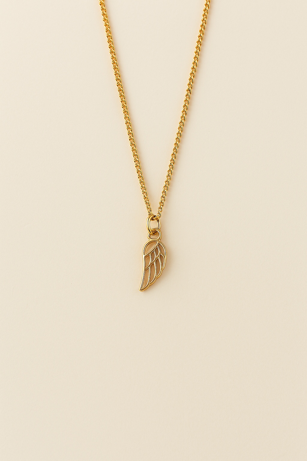 14k gold plated angel wing