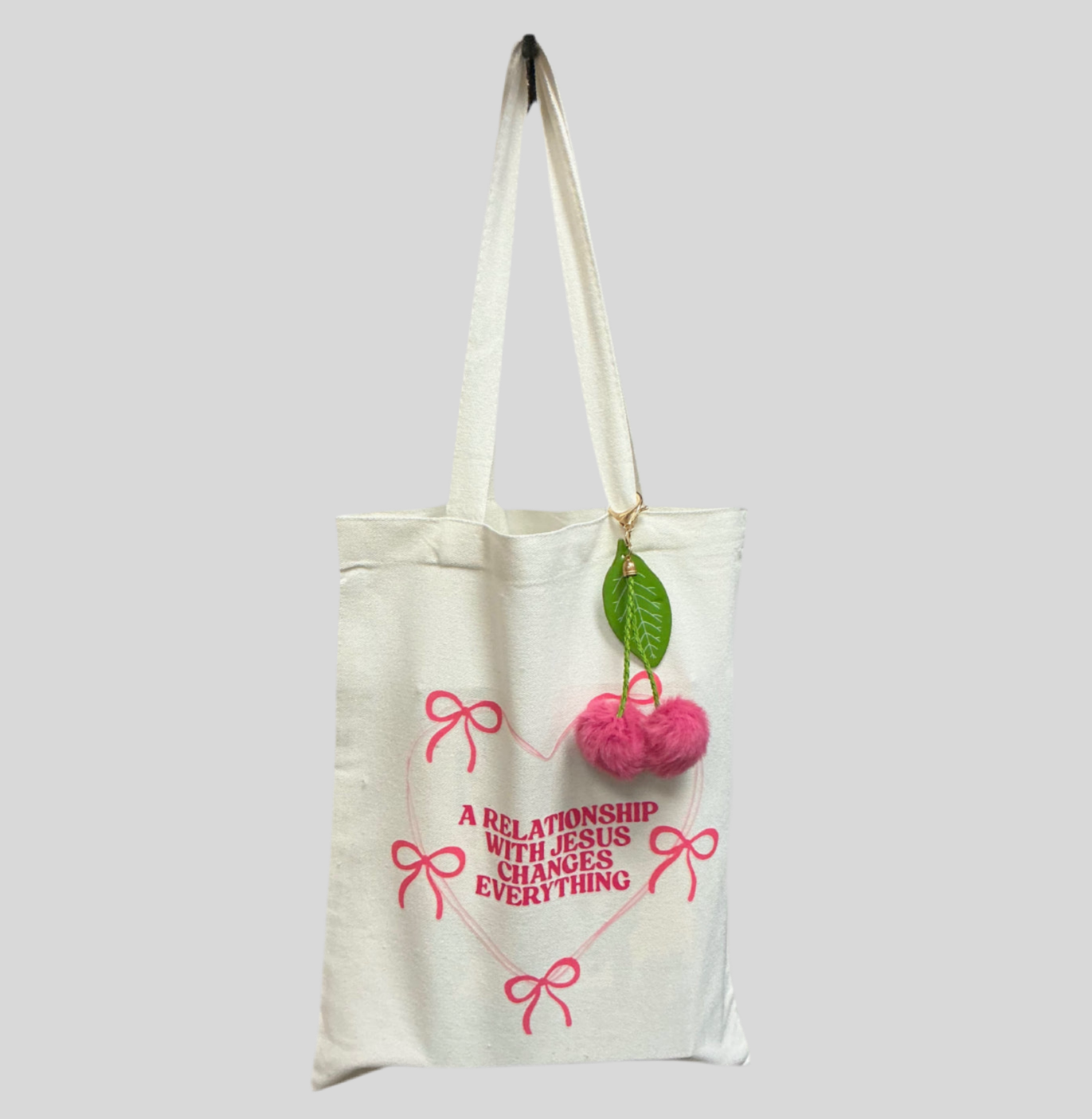Cherry Pom Bag Charm