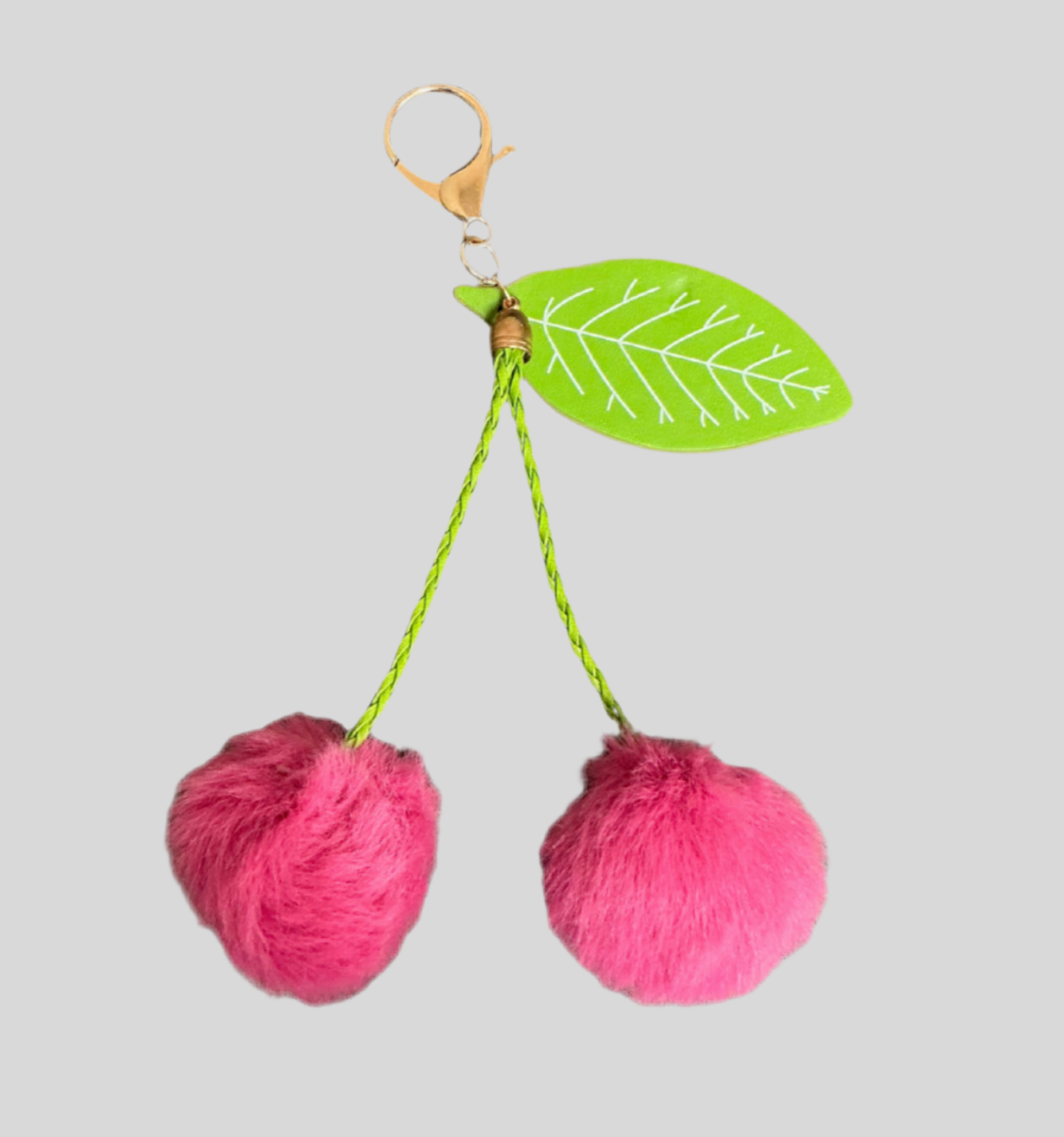 Cherry Pom Bag Charm
