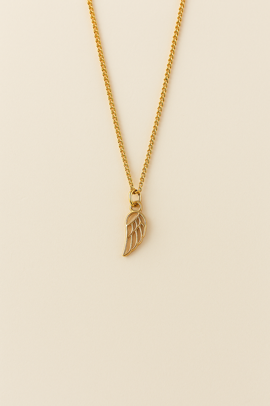 14k gold plated angel wing