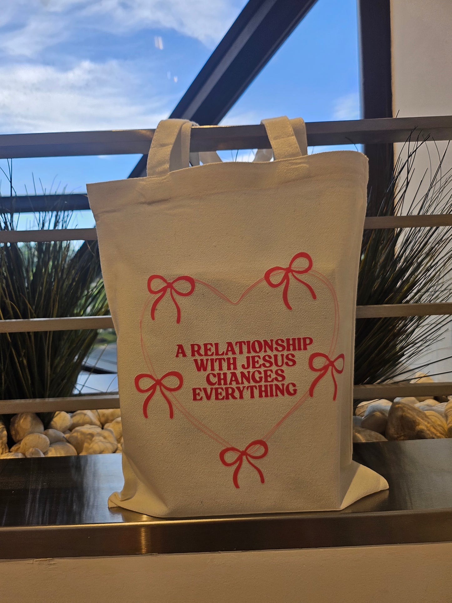 A Relationship With Jesus Tote Bag
